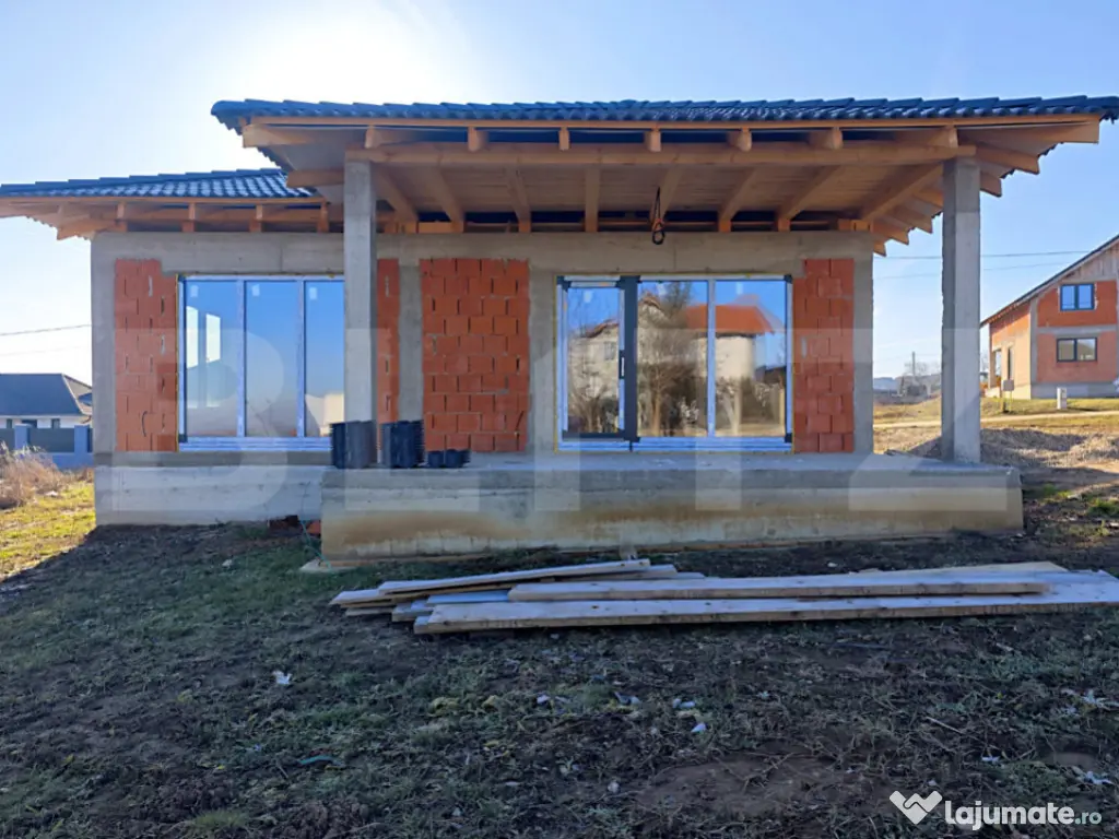 Casă modernă pe un nivel | 650 mp teren | Dublu front | Pa 