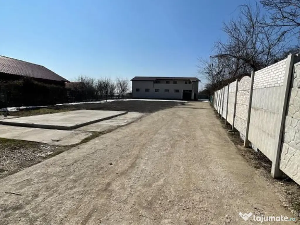 Hala 595 mp + teren 1500 mp Frumusani ( stradal ) 