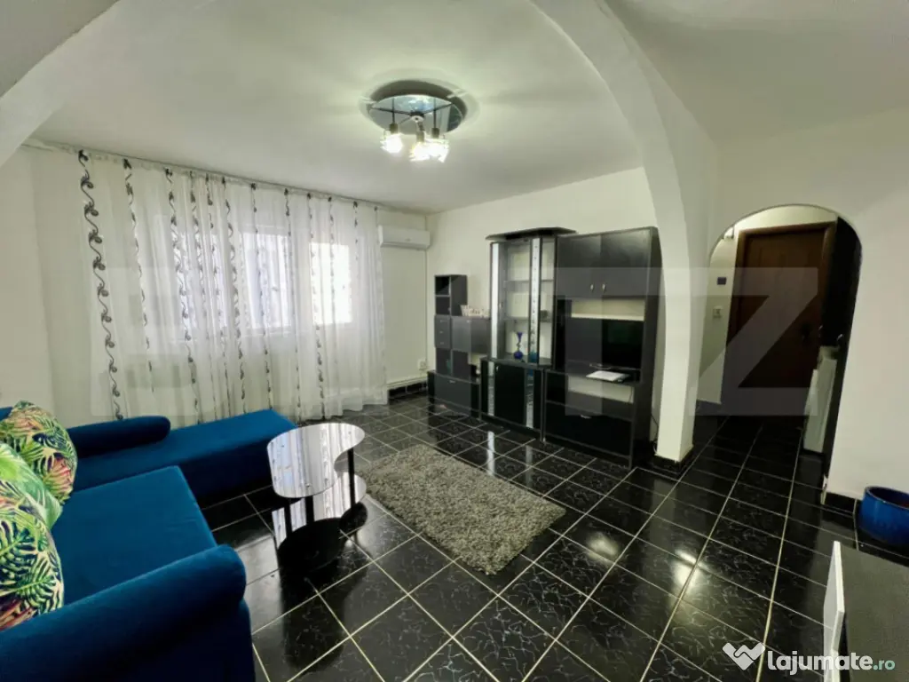 Apartament semidecomandat cu 2 camere, 52mp, centrala, zona 