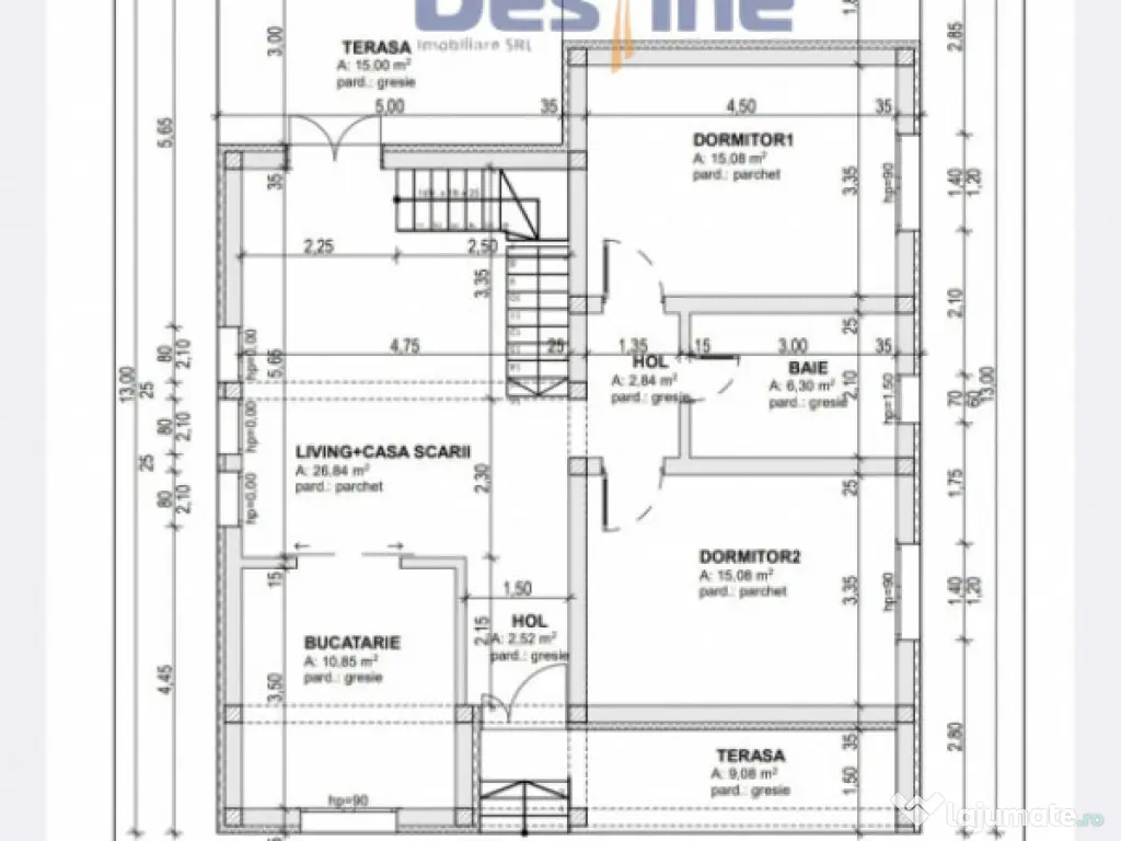 Casa cu mansarda, Dancu 470 mp teren, 155 mp suprafata utila 