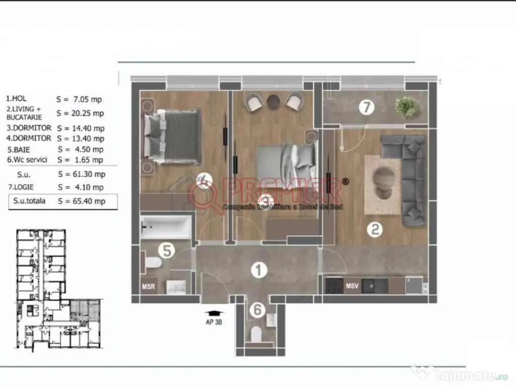 Apartament 3 camere - Parc Tudor Arghezi - Postalionului 