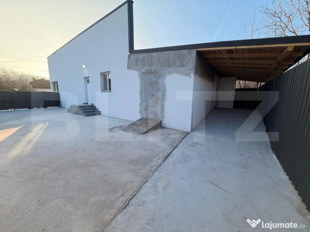 Spațiu 245 mp cu 10 parcări, curte logistică și rampă m 