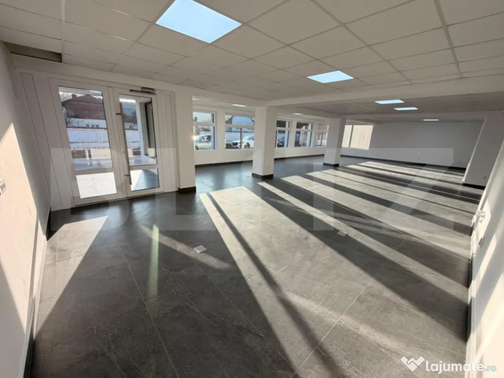 Spațiu 245 mp cu 10 parcări, curte logistică și rampă m 