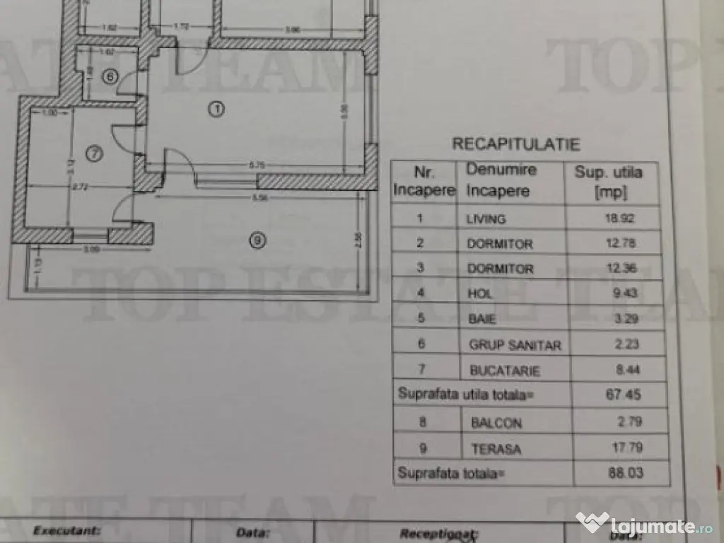 Apartament 3 camere | 20mp terasa balcon | parcare acoperi 