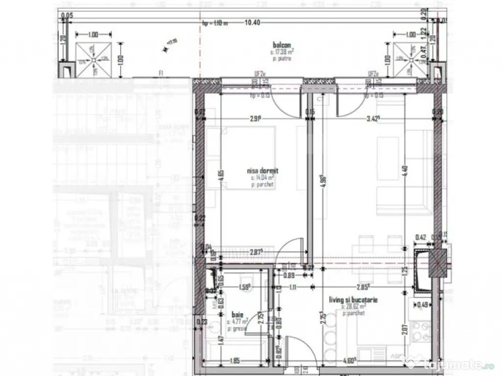 Apartament 2 camere, 48 mp, terasa, bloc nou, Zorilor 
