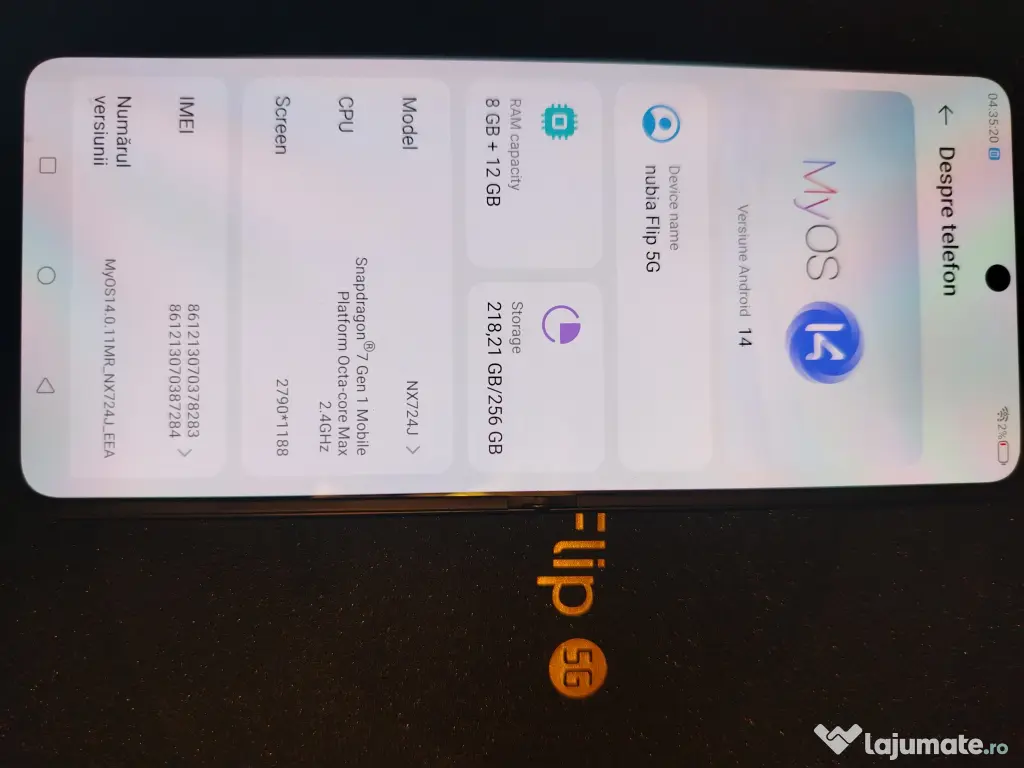 nubia flip 5g nou 