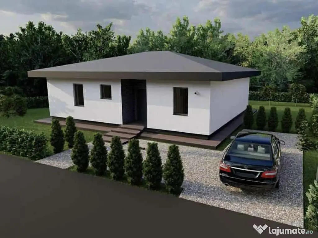 Casă cu teren 550 mp, disponibilă la roșu, semifinisat sa