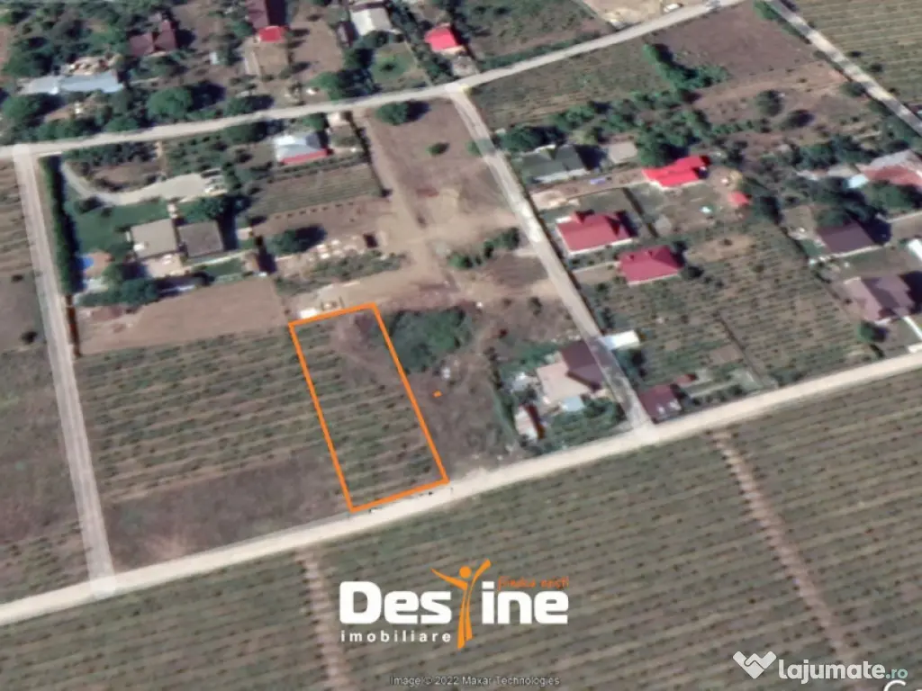 Bârnova - Teren Intravilan 974 Mp, utilitati, drum betonat 