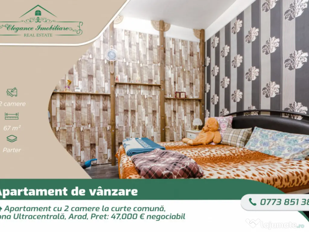 Apartament 2 camere la curte comuna, zona Ultracentrala, Ara 