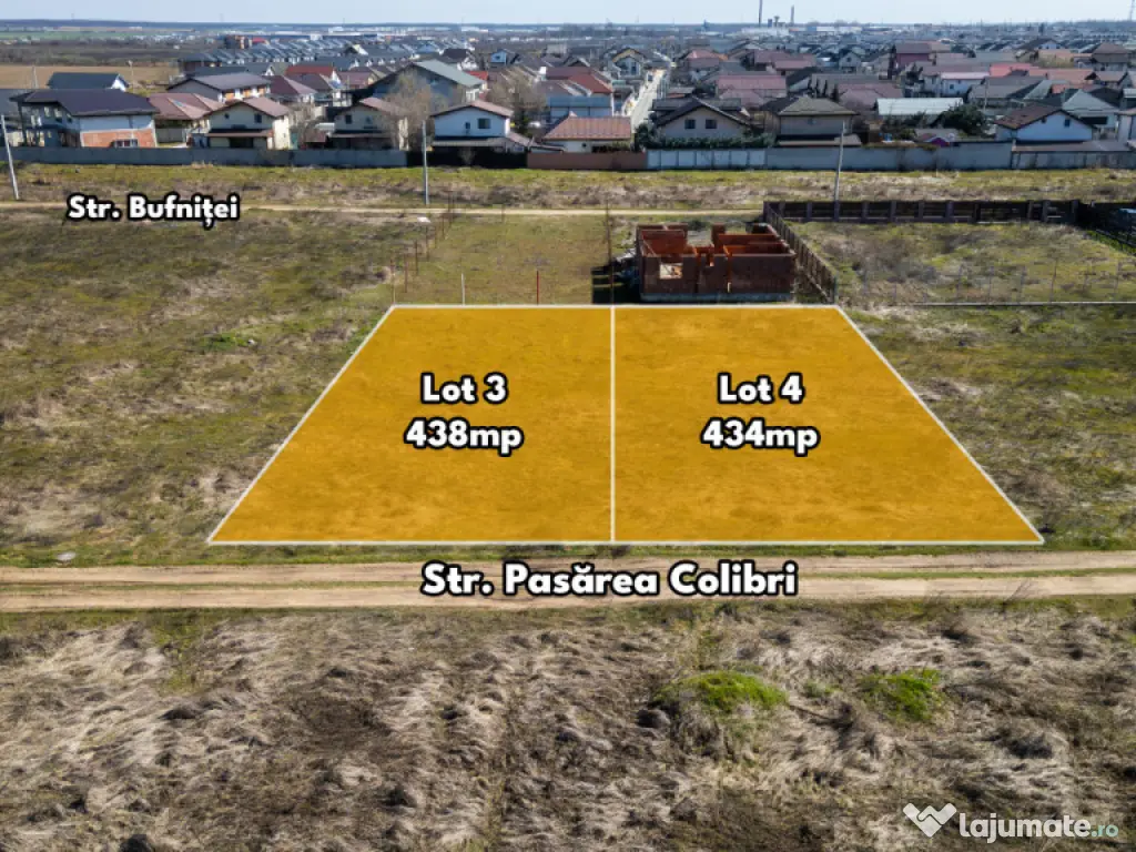 PANTELIMON - TINERETULUI, TEREN 438 MP, FRONT 14 M! 