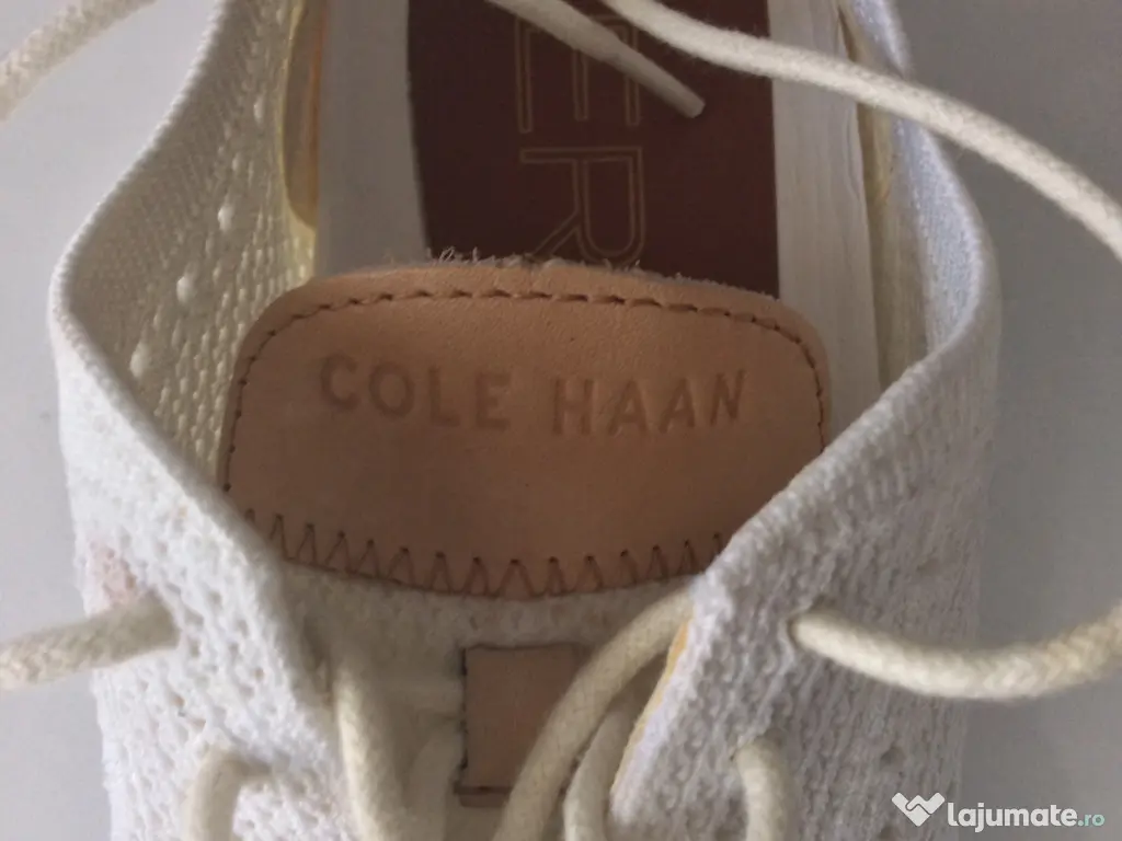 Tenisi casual Cole Haan ZER GRAND Wingtip Oxford culoare Alba 