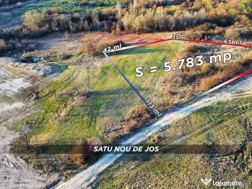 Teren 5783 mp Satu Nou de Jos / Strada Principala