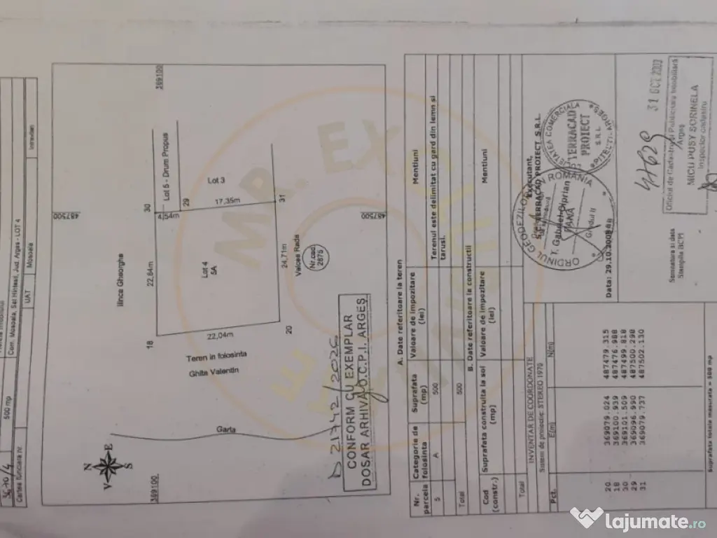 Teren intravilan pentru Casa de Vacanta Mosoaia- Basangest 