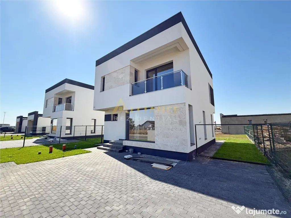 Vila individuala P 1E - 4 camere 3 bai - 350mp teren - 2 min 