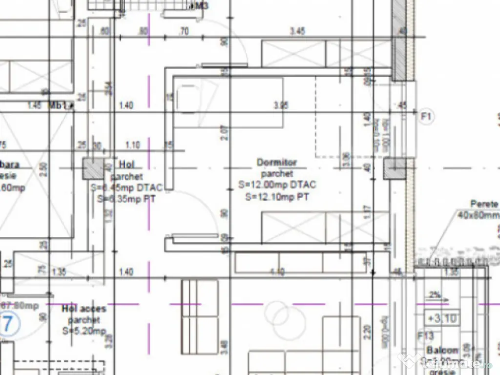 Apartament 3 camere, 67mp, 2 bai, et 2, lift, parcare, prive 