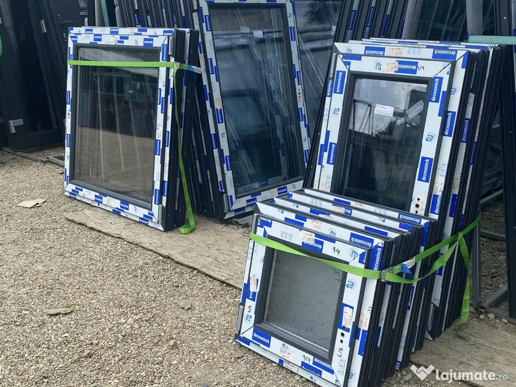 ferestre termopan gri antarcit 3 canate dec la 1350 lei 