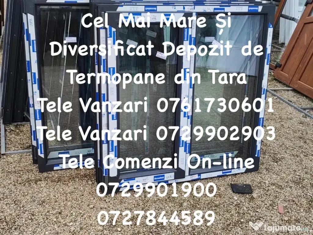 ferestre termopan gri antarcit 3 canate dec la 1350 lei 