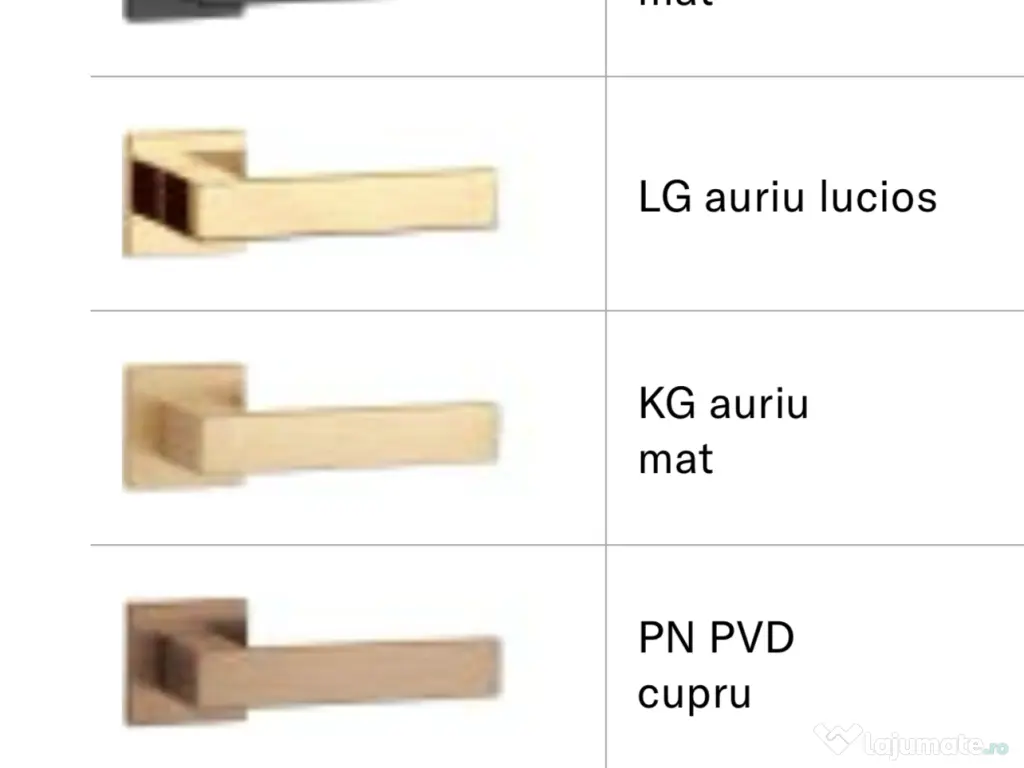 Maner de usa elegant auriu mat nou