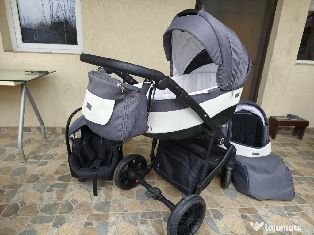 Cărucior Krausman Owo Plus Dark Grey 3 in 1 