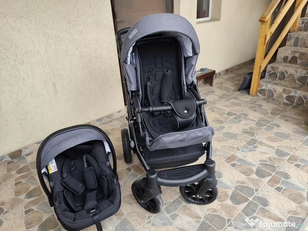 Cărucior Krausman Owo Plus Dark Grey 3 in 1 