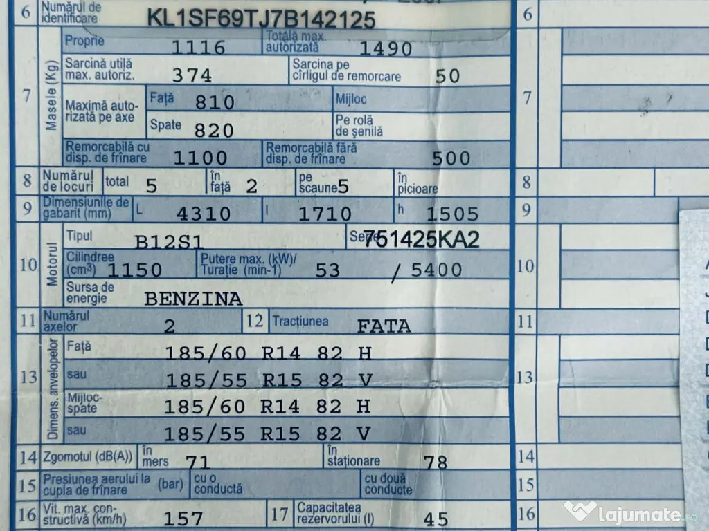 Chevrolet Aveo 1.2 Benzina ~ A/C Geamuri Electrice ~ 126000Km 