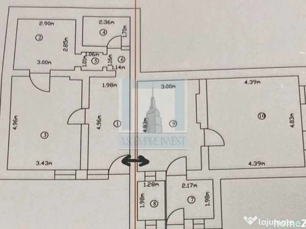 Apartament 4 camere la casă, - zonă Grivitei/Brașov 