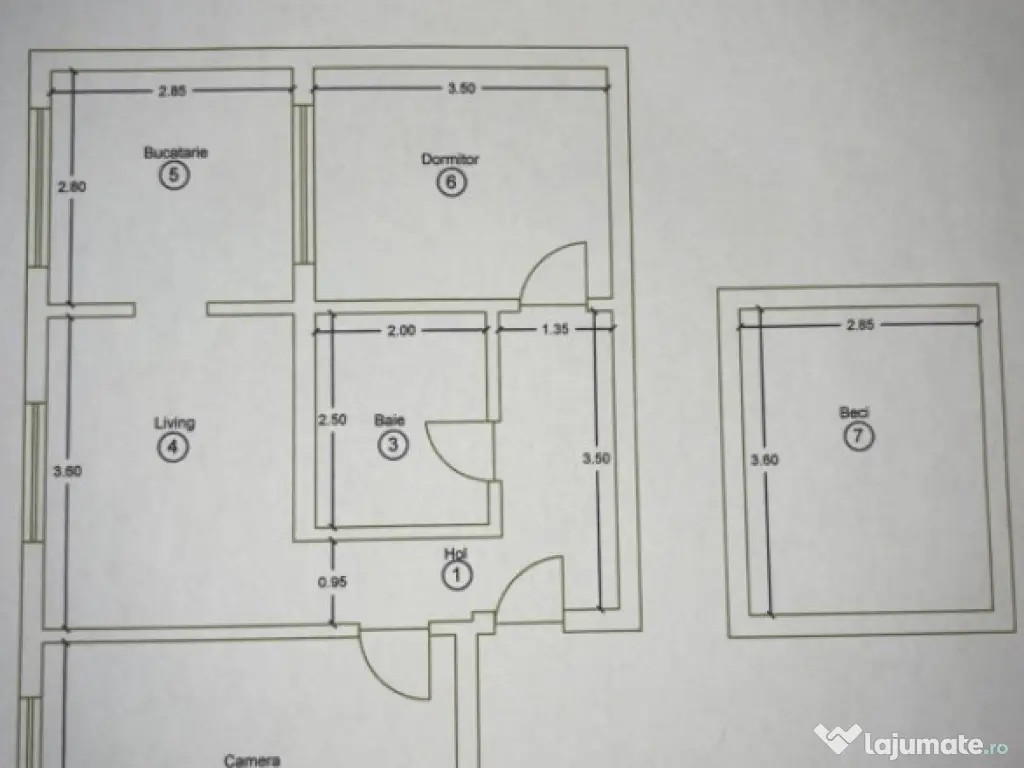 Apartament 3 camere, 55 mp utili, zona Bogdan Voda 