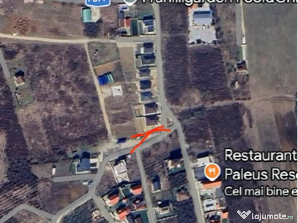 Vând teren zona Paleus Resort 640 mp, la 100 m de asfalt 