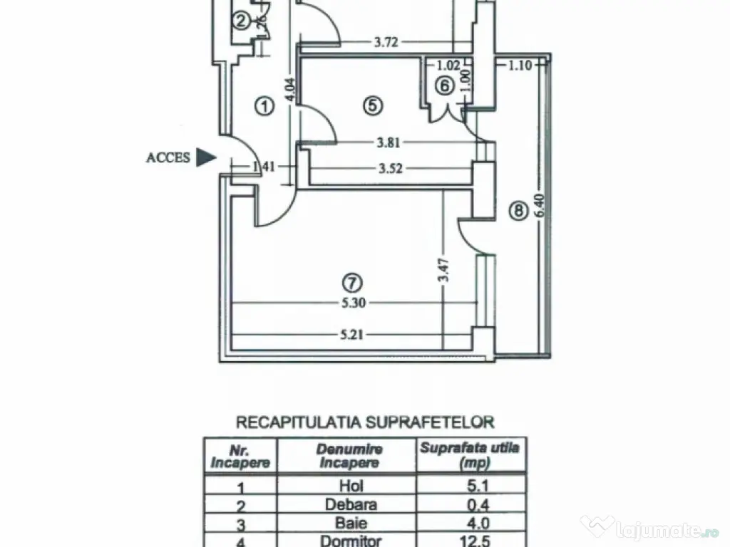 Blv BUCURESTI - 2 camere decomandat ,8/8 , liber -68500 euro 