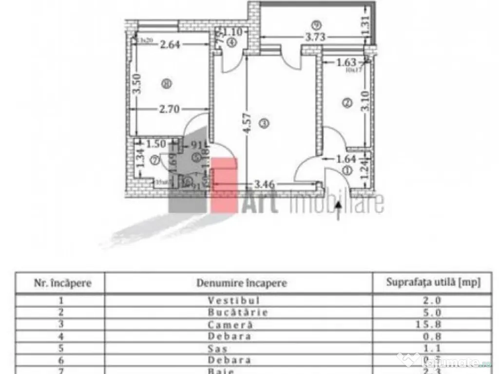 APARTAMENT DE 2 CAMERE 