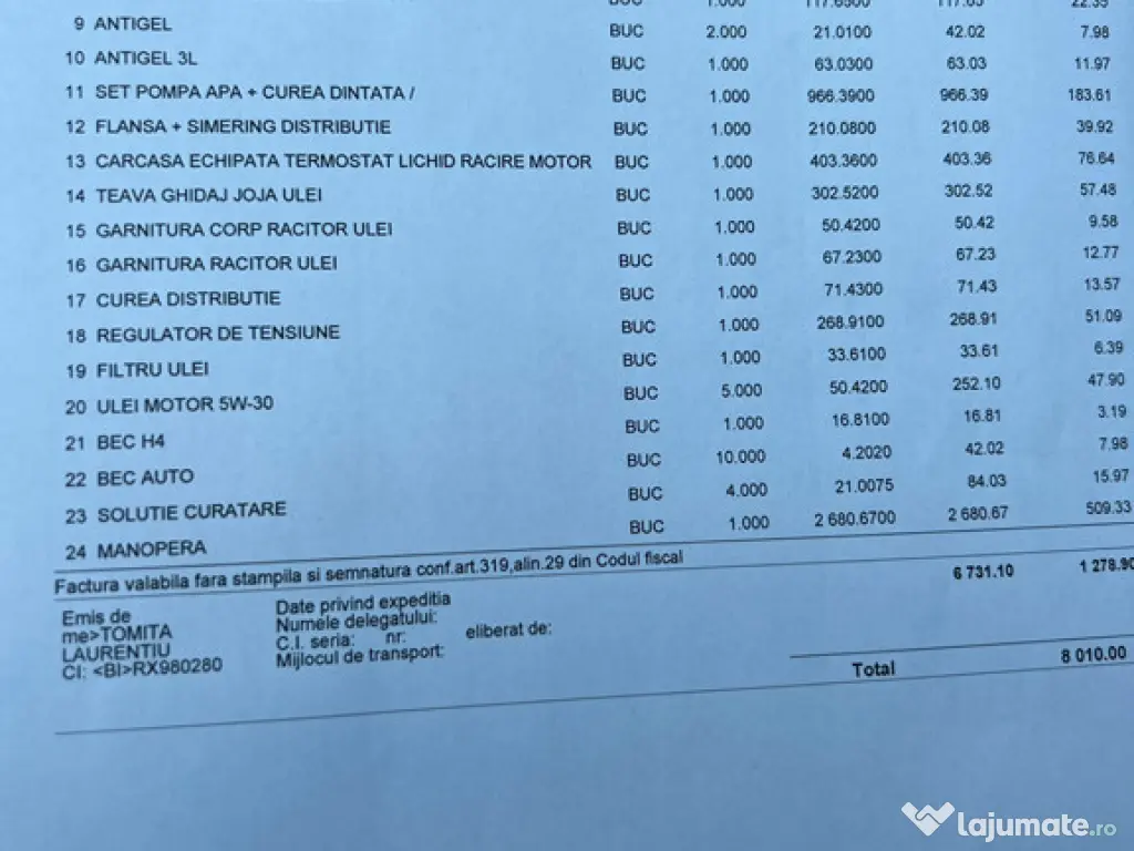 VW Caddy 2.0tdi 2017 EURO 6 TVA Deductibil 