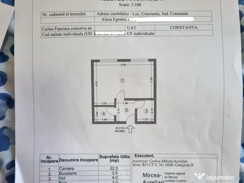 Piata CET - garsoniera transformata in 2 camere 