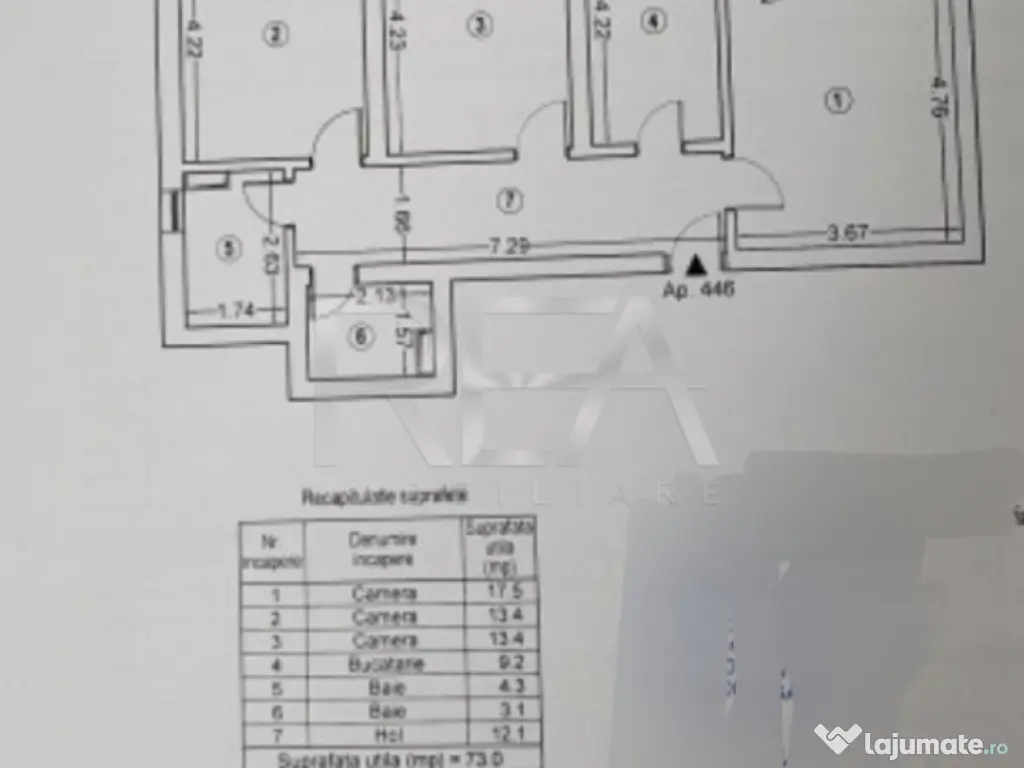 3 camere, 1/11, parcare, boxa, 77mp-Exigent Plaza-Faza 4 