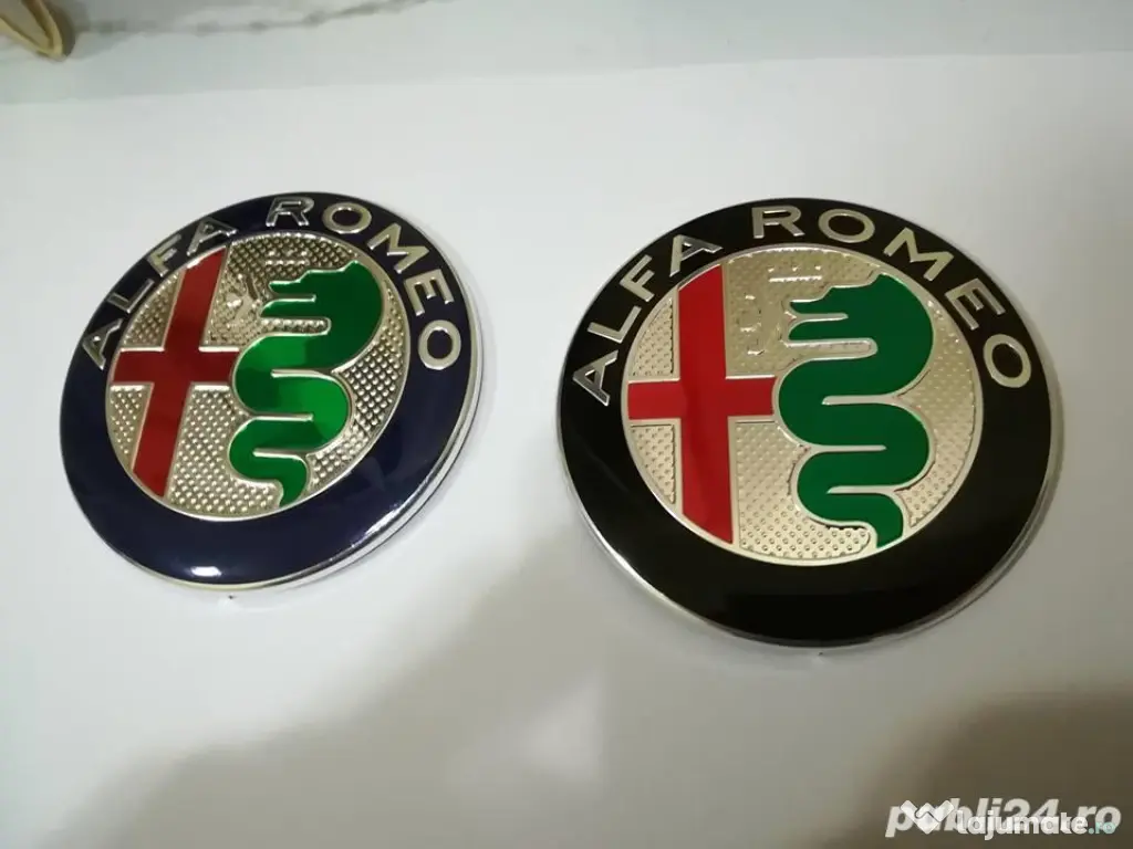 Set Embleme capotă/portbagaj Alfa Romeo diametrul de 74 mm 