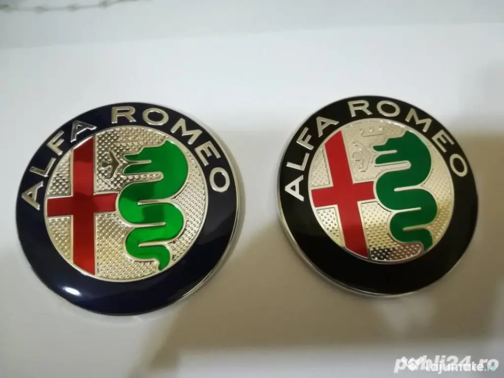 Set Embleme capotă/portbagaj Alfa Romeo diametrul de 74 mm 
