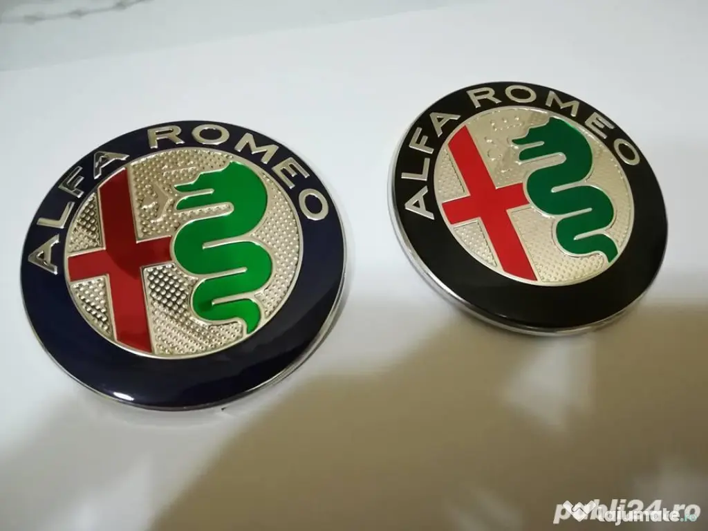 Set Embleme capotă/portbagaj Alfa Romeo diametrul de 74 mm 