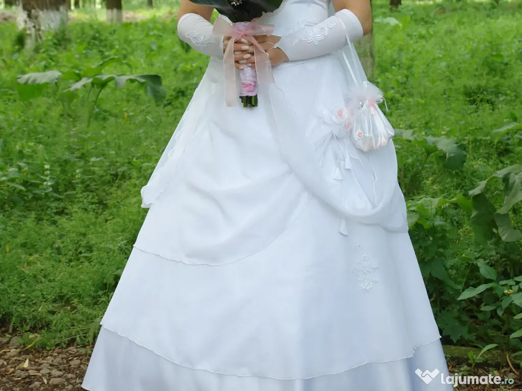 Rochie mireasa alba 2 piese