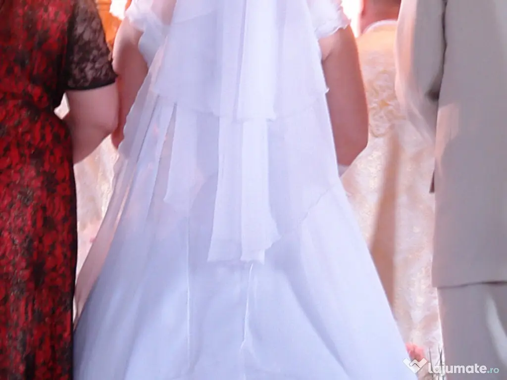 Rochie mireasa alba 2 piese