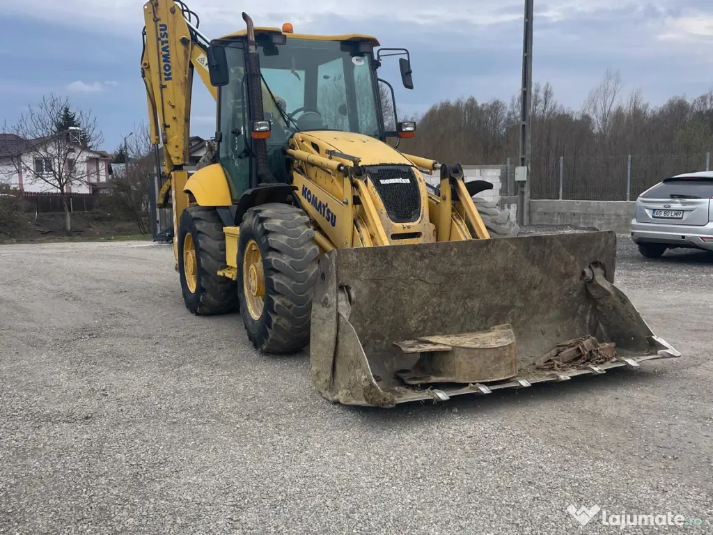 Buldoexcavator Komatsu 93S5, an 2006, cupa multifunctionala, RAR, RCA 