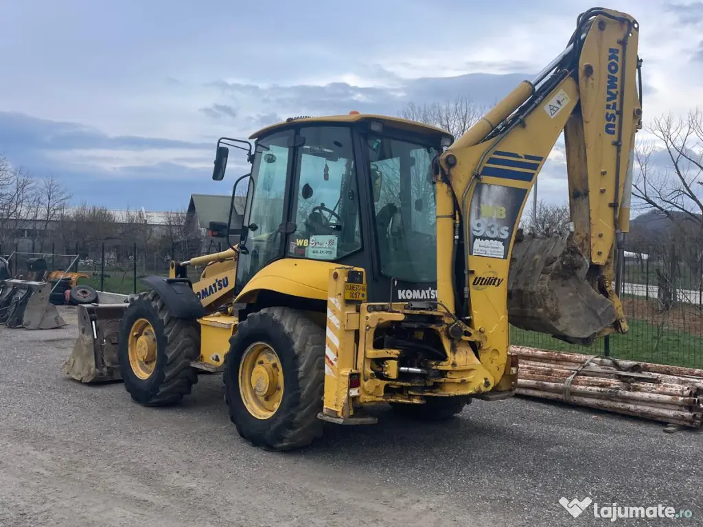 Buldoexcavator Komatsu 93S5, an 2006, cupa multifunctionala, RAR, RCA 