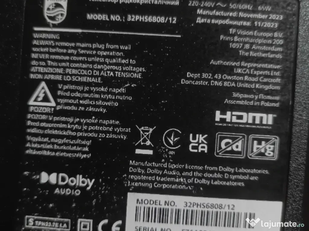 Dezmembrez Philips 32Phs6808/12