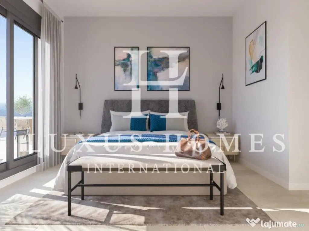 Apartament de lux cu terasă, piscină și grădină înconjurată de natură 