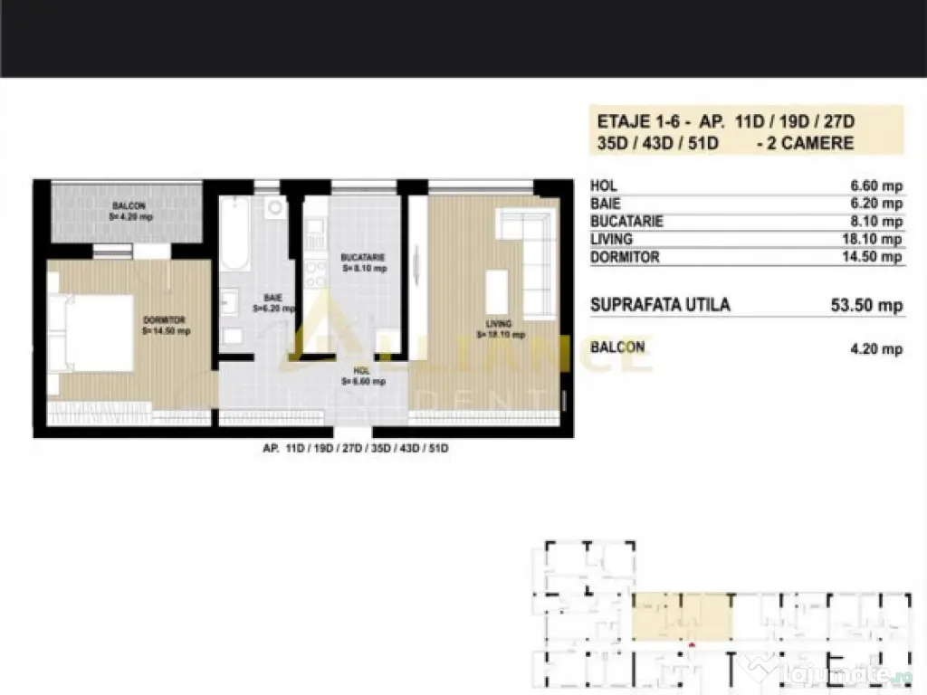 Grand Arena Mall /Ap cu 2 Cam Decomandat 