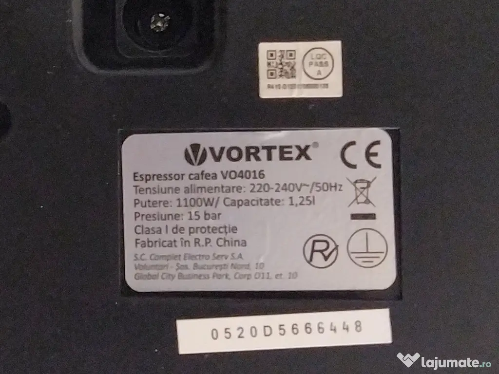 Espressor VORTEX VO4016 ( 15 bari ) 
