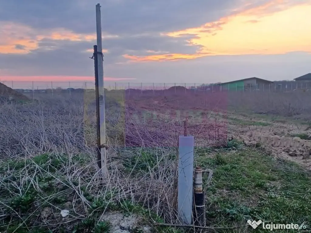 Săbăreni, teren curti-constructii 610 mp cu utilităti 