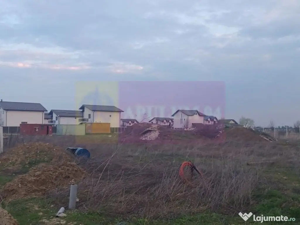 Săbăreni, teren curti-constructii 610 mp cu utilităti 