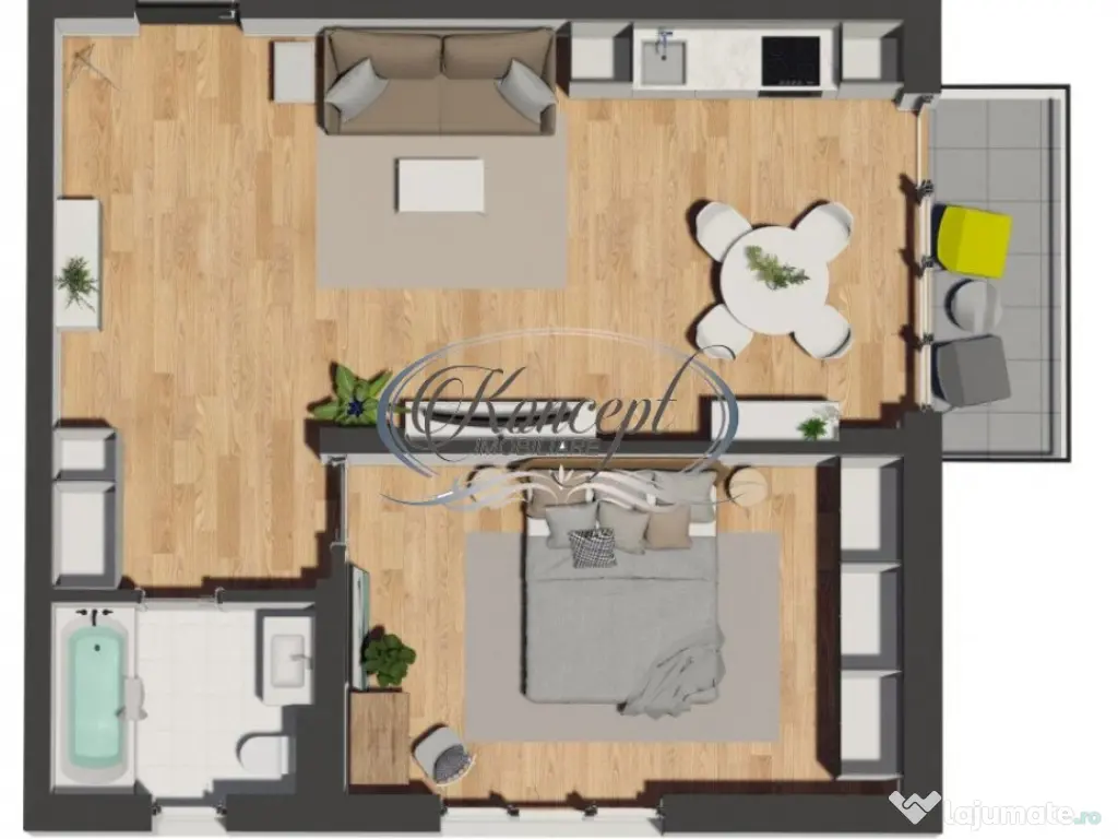 Apartament nou cu CF, strada Razoare