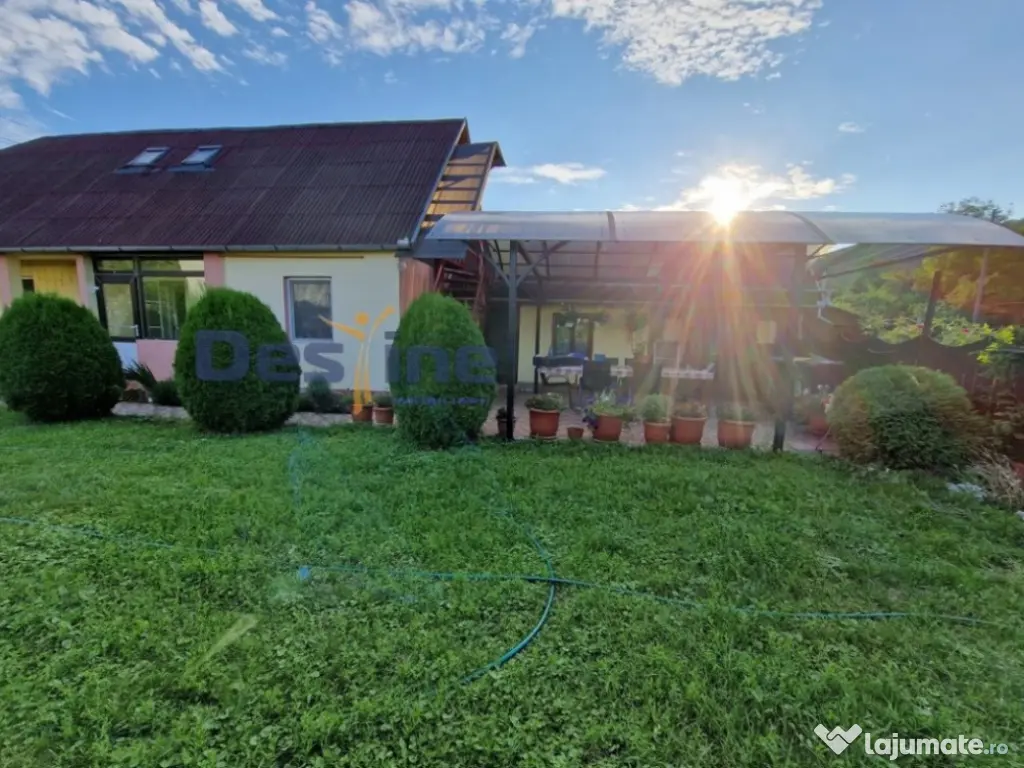 VAND CASA MOBILATA SI UTILATA + GRADINA + TEREN, DEJ 