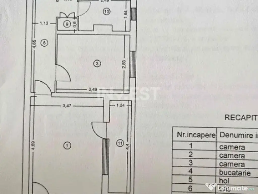 Apartament 3 camere-etajul 2-67mp-Podu Ros-Palas Mall