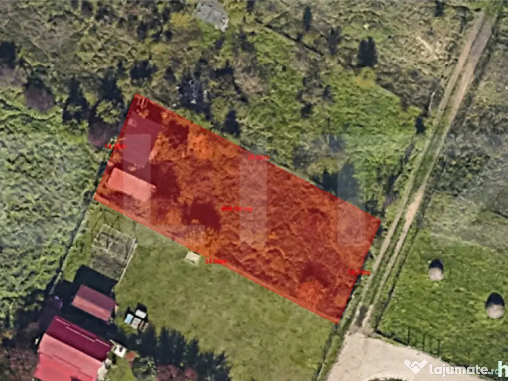 Investitie ! Teren intravilan,494 mp, front 14 m,cart Dâmbu